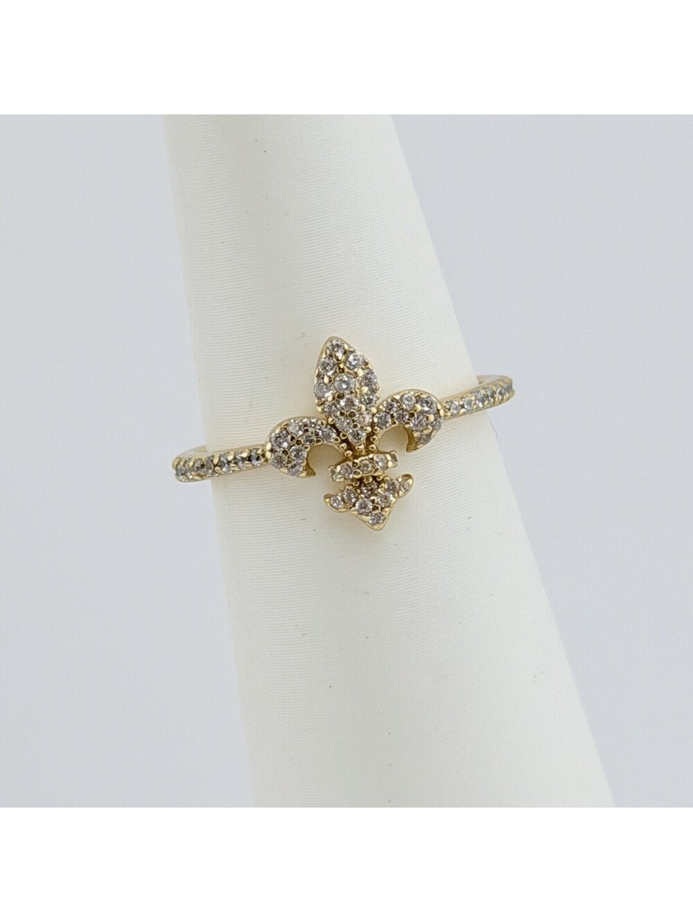 Bomb Party Vermeil Ring Sz 7 "The Versailles Band” CZ on .925 W/ Gold